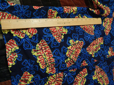 Hawaiian Tropic (Size: L) Blue/Red/Yellow_Button-Up SHIRT *LOUD_COLORFUL* Beach