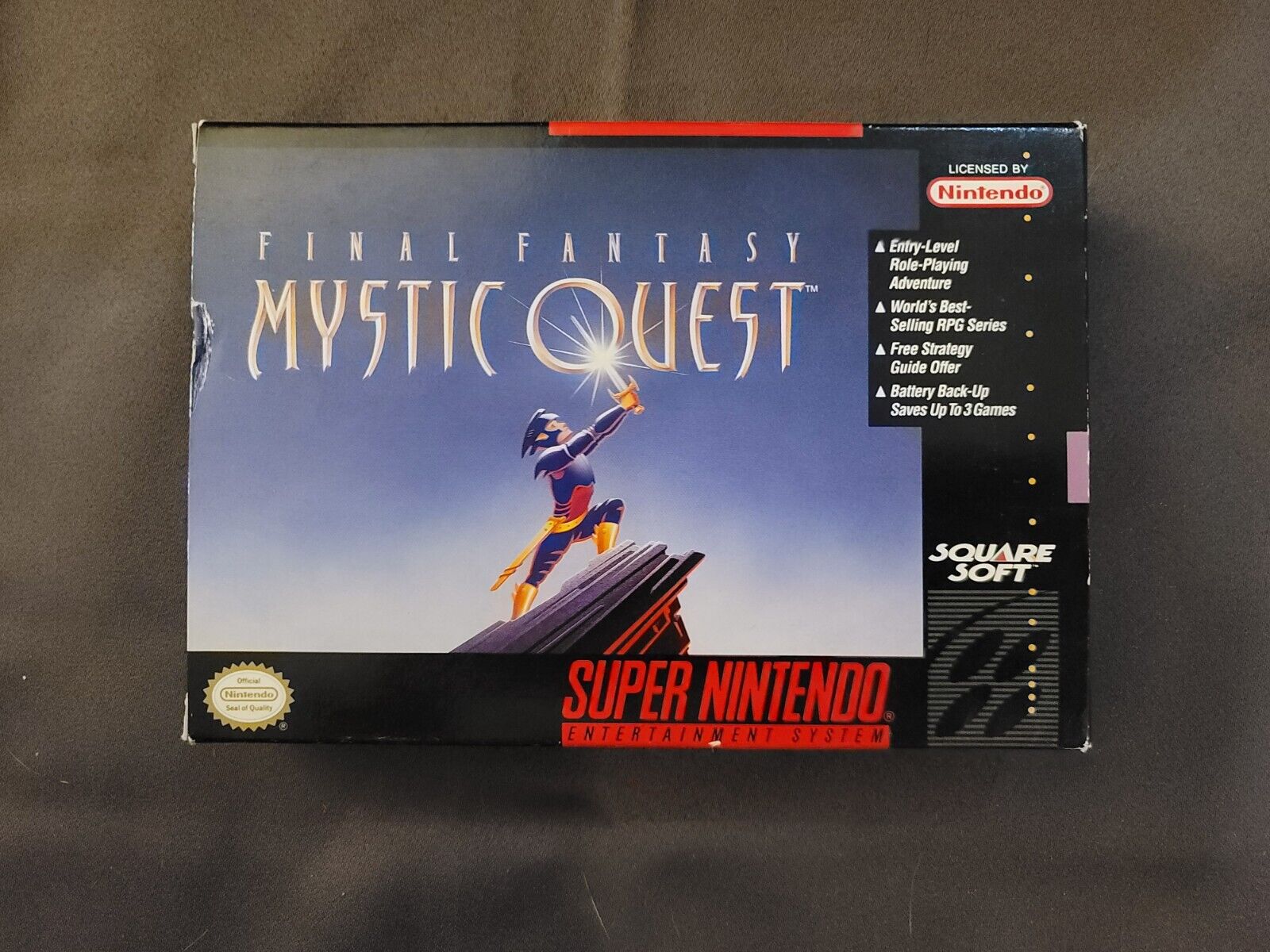 Final Fantasy Mystic Quest Super Nintendo SNES Complete Box Final Fantasy Mystic Quest Super Nintendo SNES Complete Box