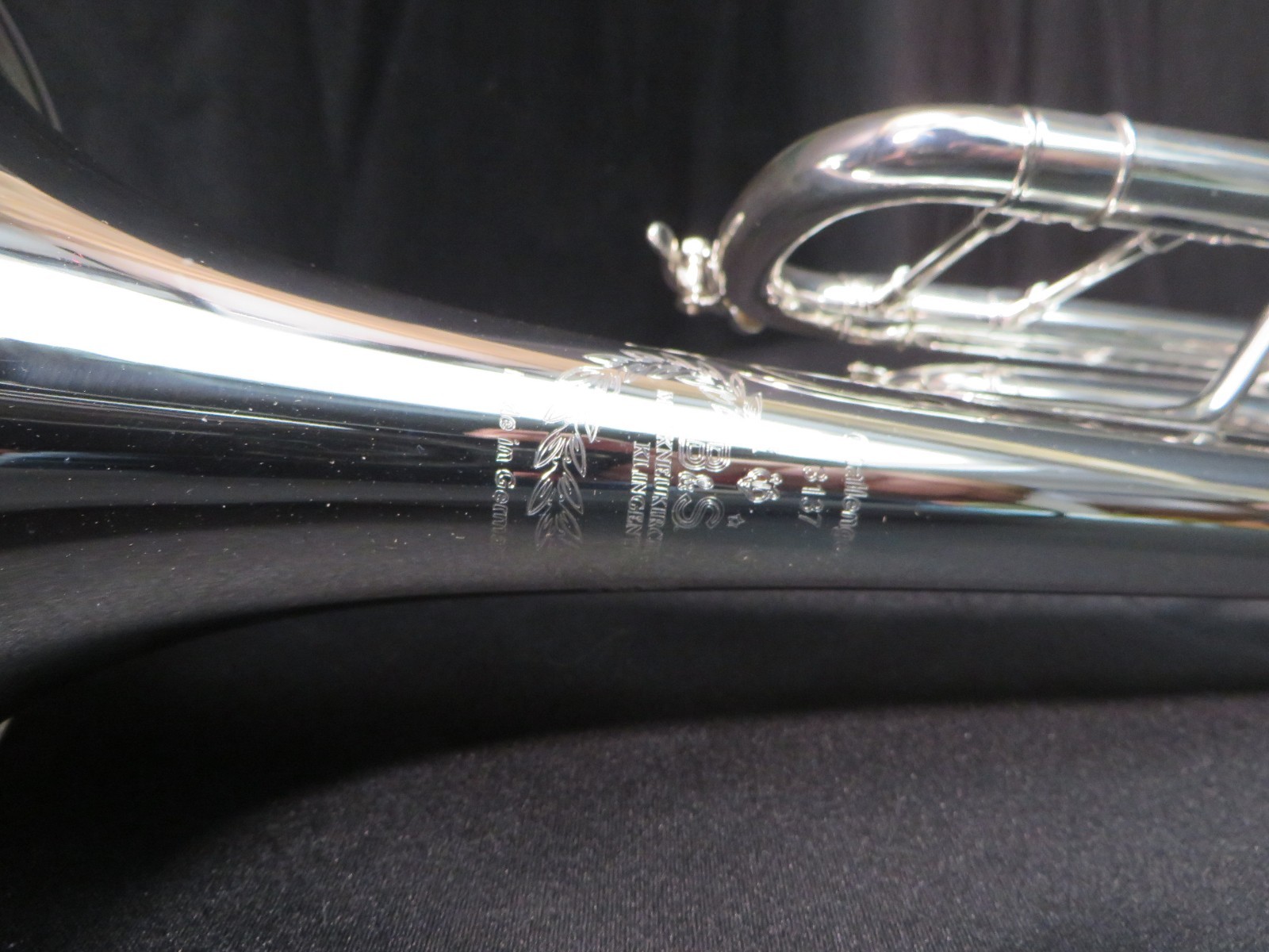 B & S 3137-S Silver Bb Trumpet- MINT Condition- w/ OHSC and accessories #PTR66