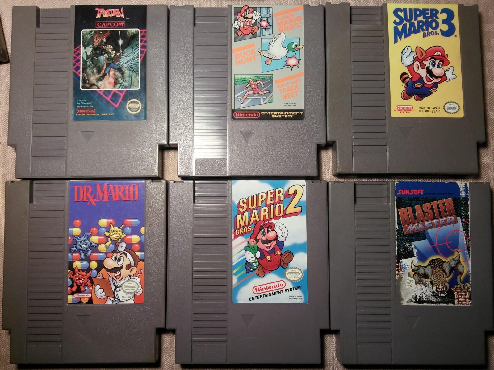Nintendo NES Lot Top Loader Console 37 Games TMNT 2 Super Mario 1 2 3 Punch Out