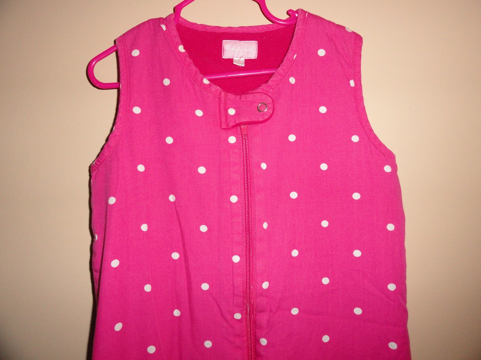 Babylicious Sleep Sack Size 9-12 months polka dot pattern Adjustable