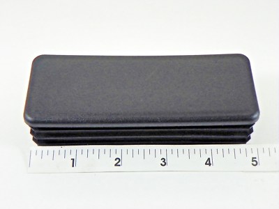 Plastic Insert Plugs the open end of 2" x 5" Rectangular Tube 10-12 gauge wall