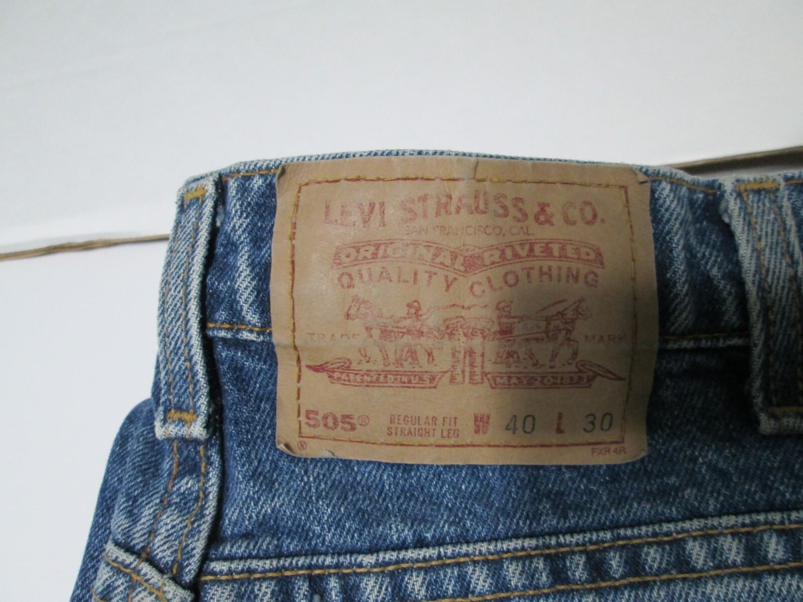 Levi's 505 New Vintage Jeans Men's 40x30 Denim 100% Cotton USA Regular Fit