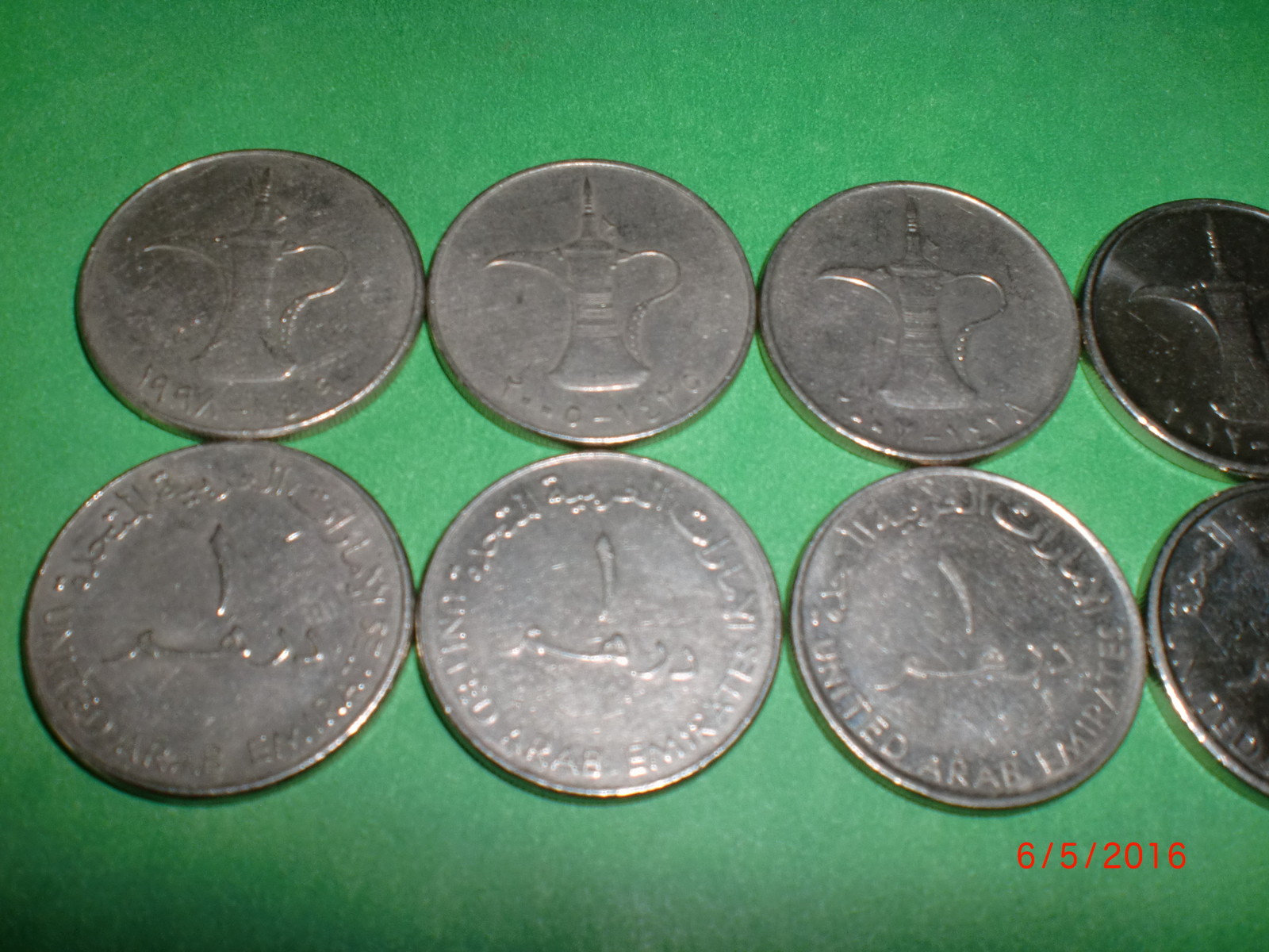 - UNITED ARAB EMIRATES(UAE) - 5 OLD & NEW COINS - BIG & HEAVY - 1998-2012 # 5IQ
