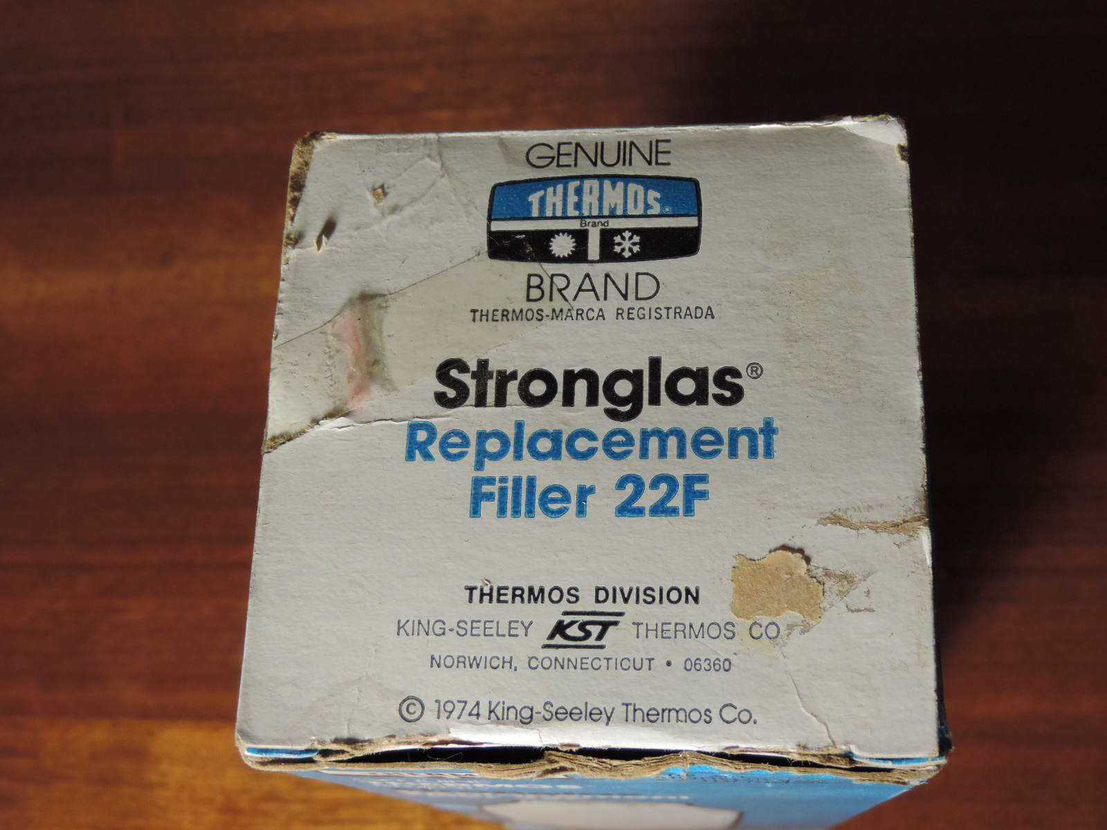 NOS Thermos Brand No 22F Stronglas Replacement Filler - Vintage