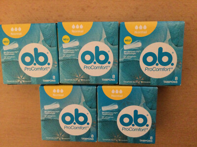 5x 8 Tampons o.b. ob ProComfort Normal Damenhygiene 40 Stück NEU & OVP