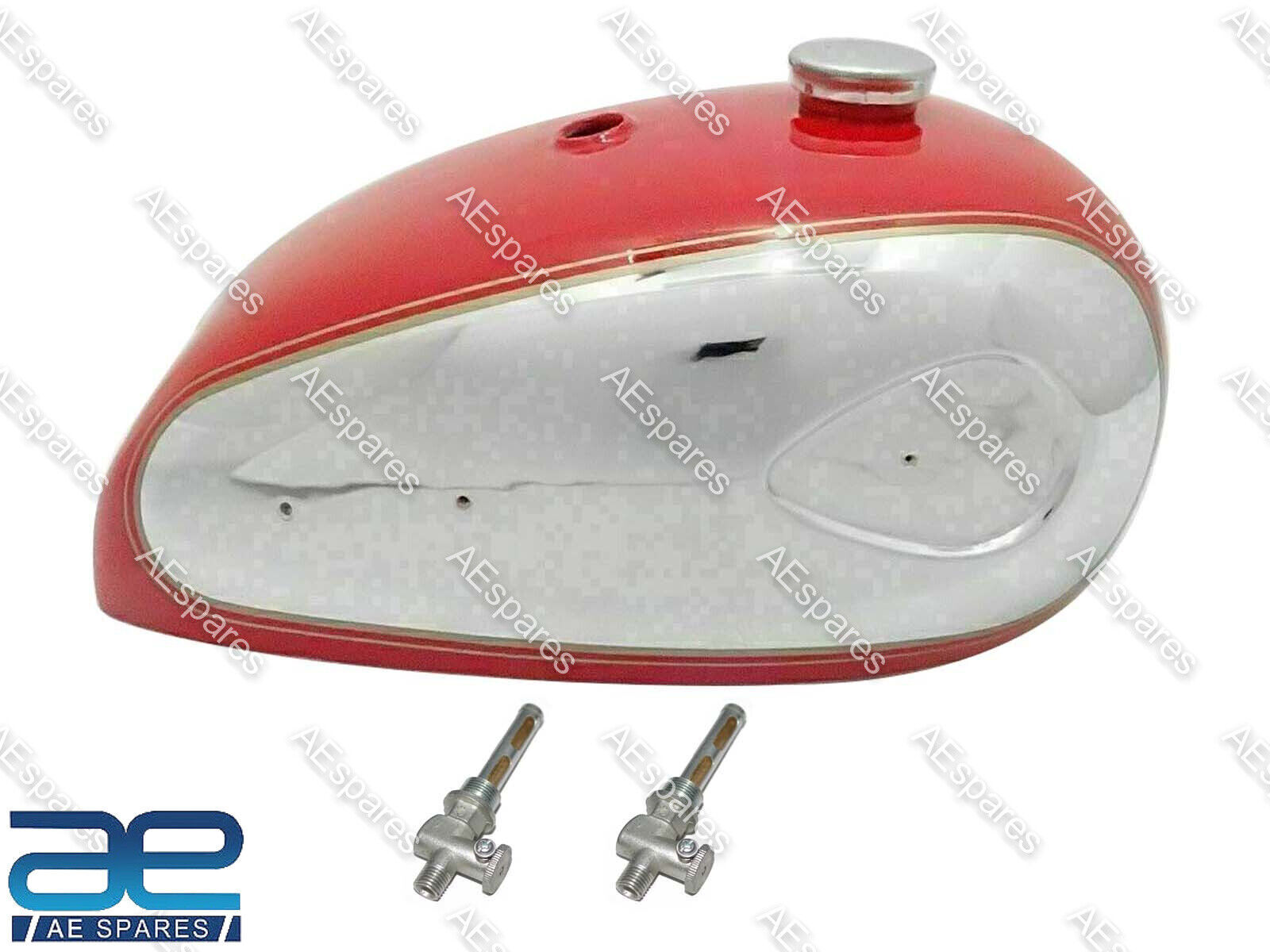 Petrol Fuel Gas Tank Painted With Tap & Cap For BSA A7 A10 Super Rocket  