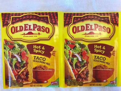Old El Paso Hot & Spicy Taco Seasoning Mix Lot of 4  New Old Stock