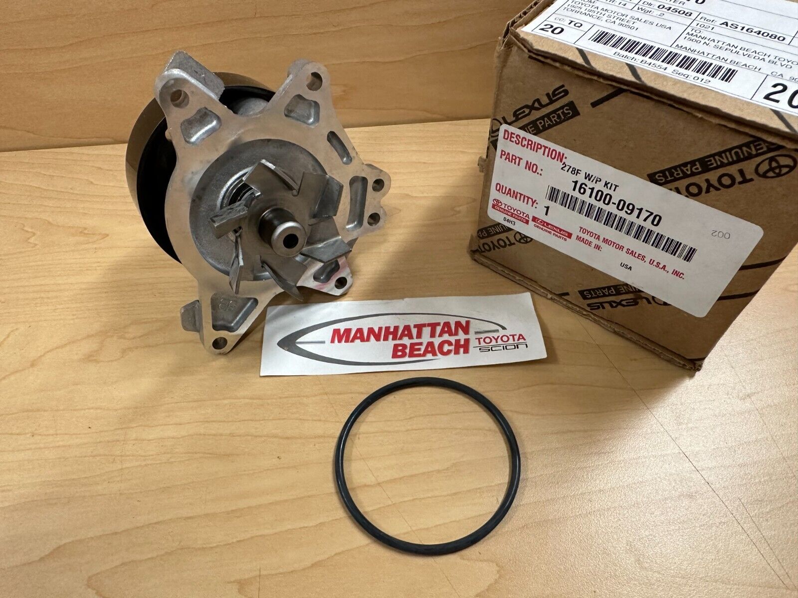 02-07 COROLLA 1.8L OEM ENGINE WATER PUMP 16100-09170 GENUINE 02-07 COROLLA 1.8L OEM ENGINE WATER PUMP 16100-09170 GENUINE
