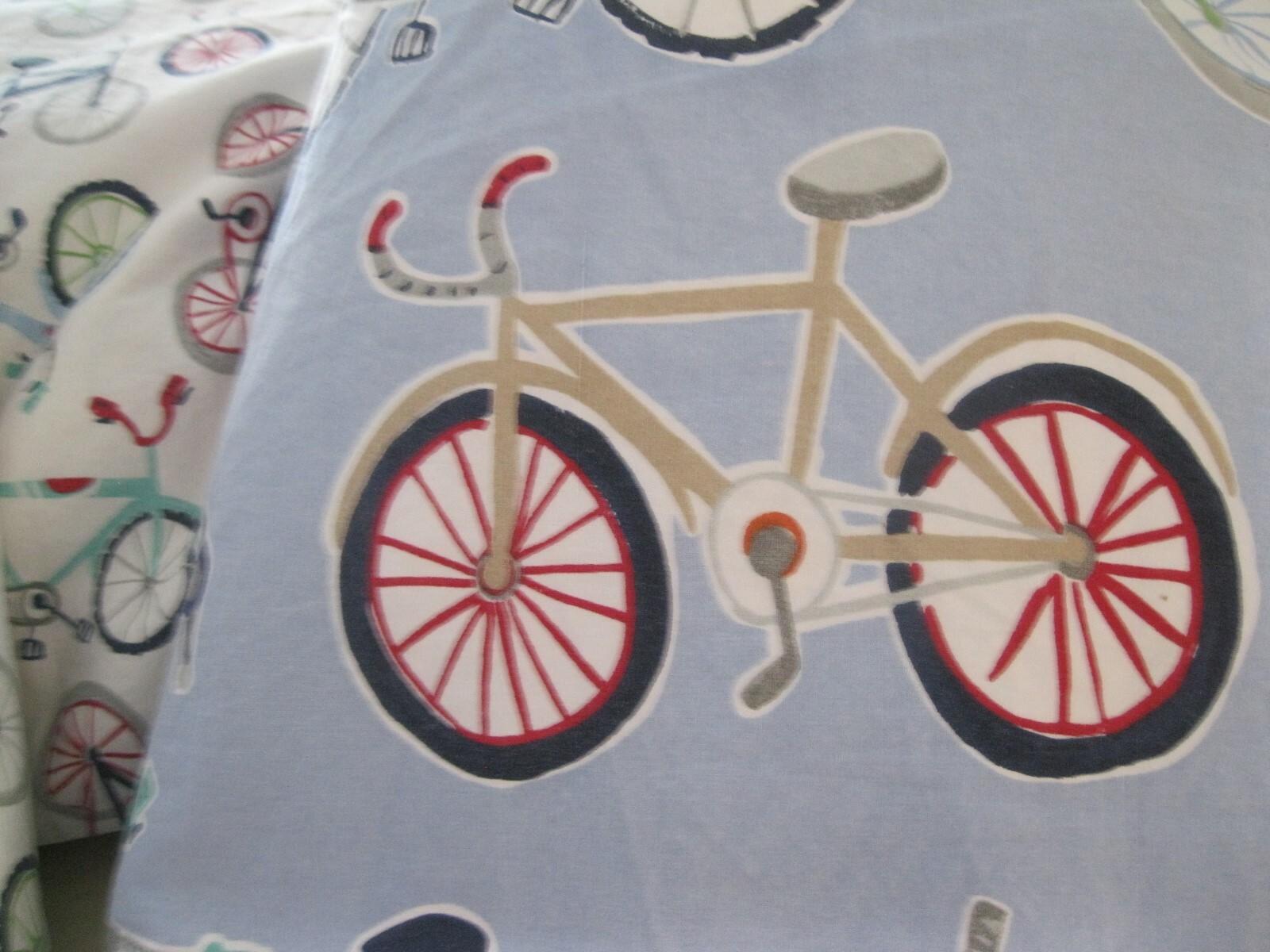 DUVET SUMMER BIKES - F -Q W 2 PILLOW CASES - POTTERY BARN -EX