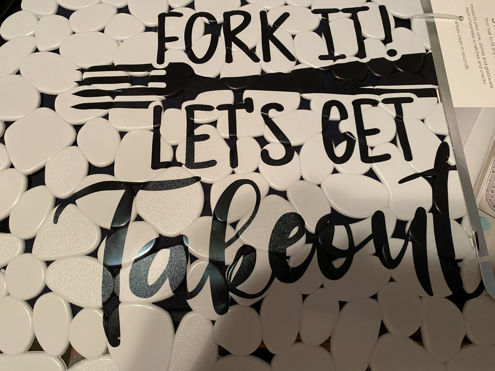 Simply Spotless Sink Mat Fork it let's get takeout new with