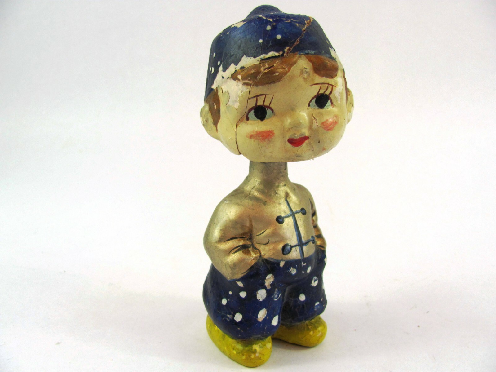 Vintage Ceramic Bobble Head Boy Nodder Doll VIP Boy with Vintage Ceramic Bobble Head Boy Nodder Doll VIP Boy with