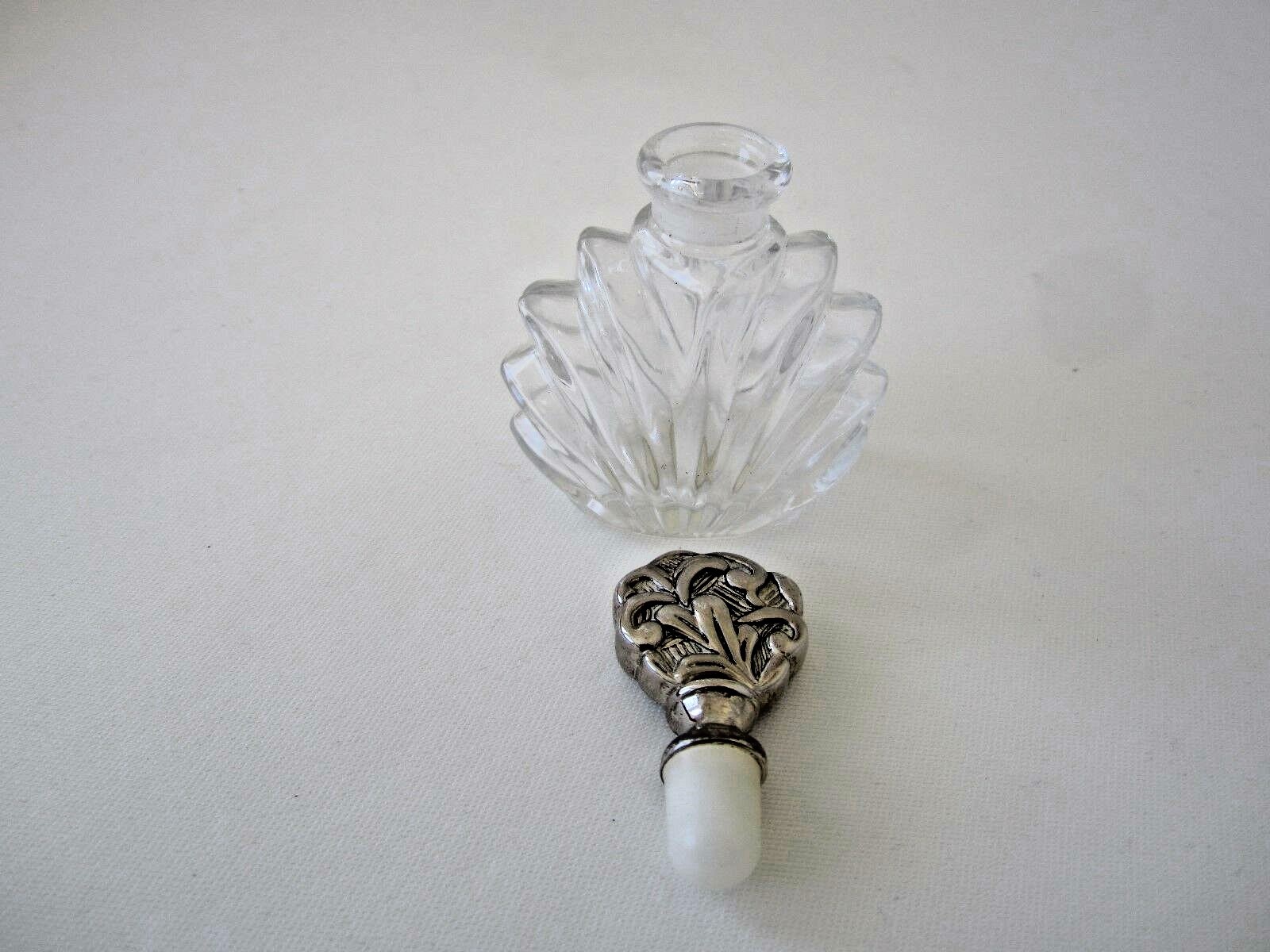 Vintage Crystal Perfume Bottle with Stopper