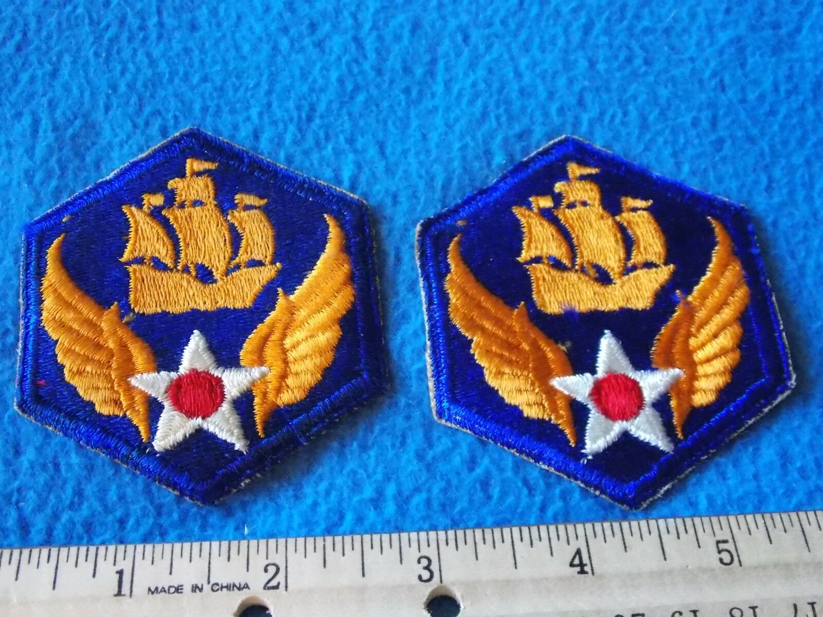PAIR OF 2 - US ARMY AIR CORPS ORIGINAL WWII 6TH AIR FORCE