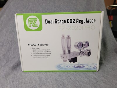 FZONE Pro Series Aquarium Dual Stage CO2 Regulator Adjustable Output  FZ-2020pro
