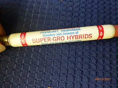 Vintage Bakelite Bullet Pencil Super Gro HYBRID SEED Super-Gro Collectible