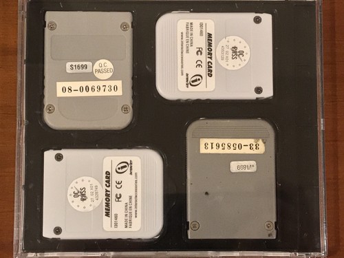Lot of 4 PlayStation 1 PS1 Memory Cards Interact Performance Bundle - TESTED!!!