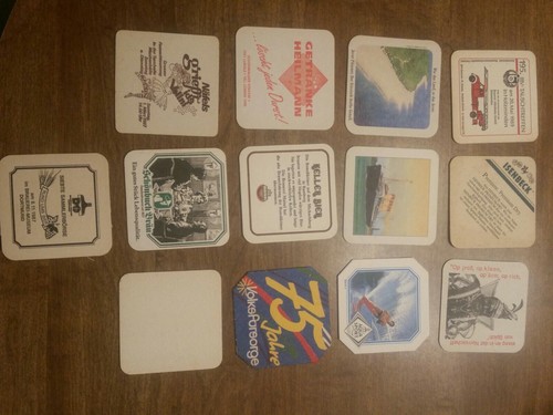 13 different Beer Coasters