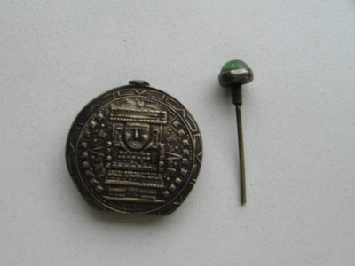 Mexican Sterling Silver Jade Perfume Bottle