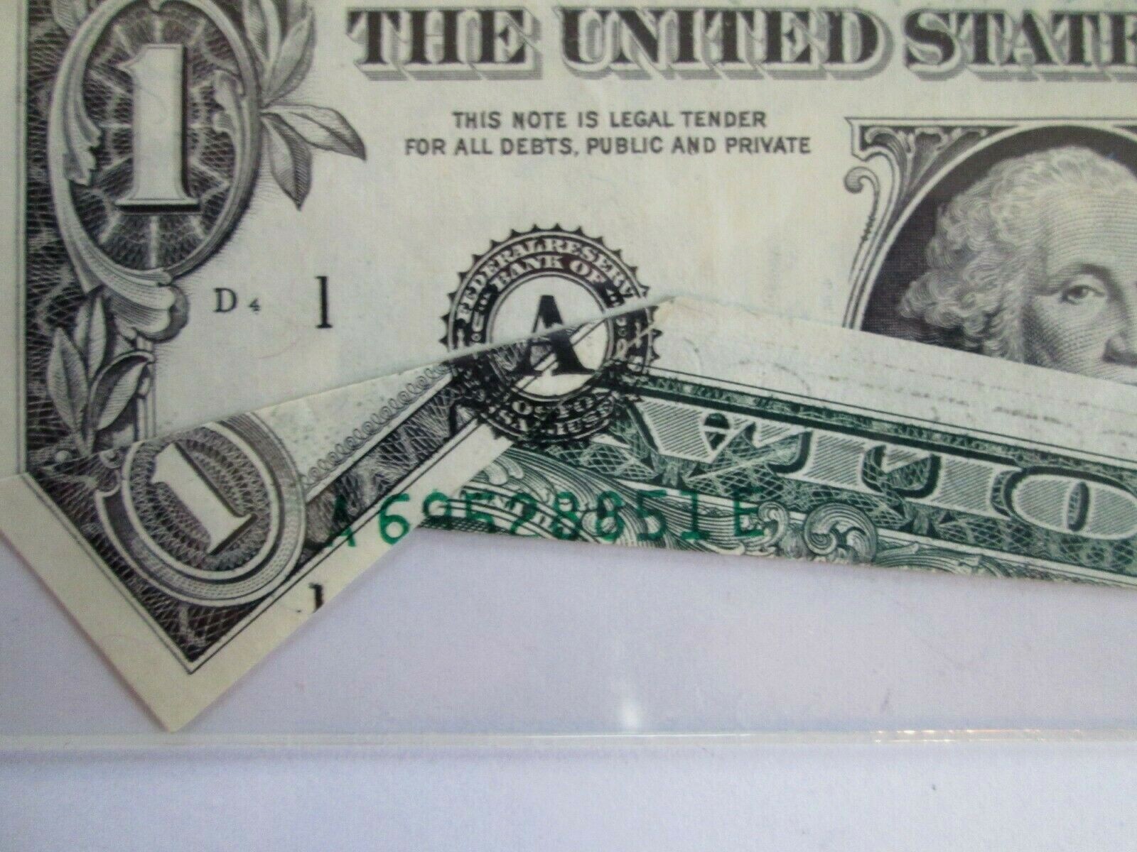 1999 Federal Reserve Note Fr. 1924-A - Double fold over error! PCGS AU-58PPQ!