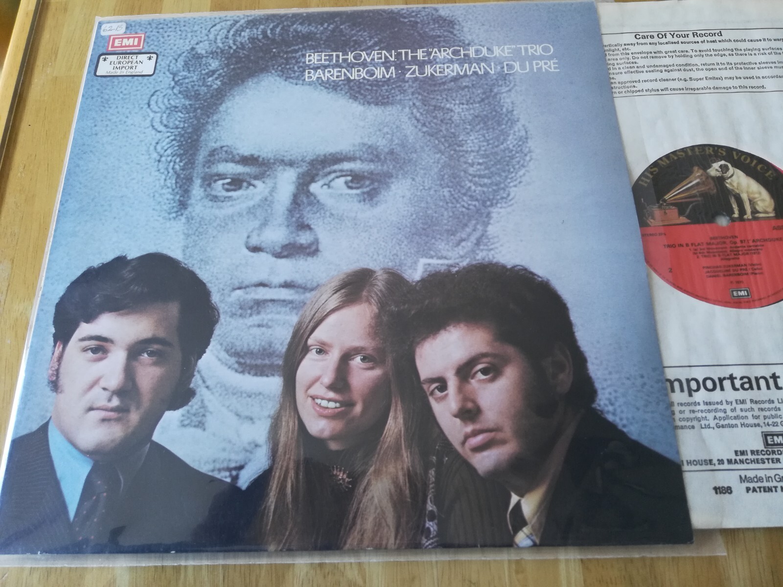 ASD 2572 Beethoven Archduke Trio BARENBOIM ZUKERMAN DU PRE
