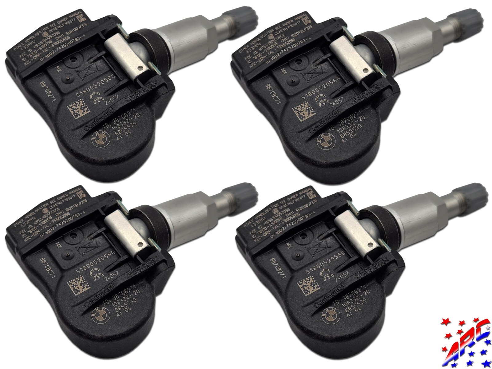 mami.t Complete Set of 4 Genuine OEM BMW TPMS Tire Pressure Sensors