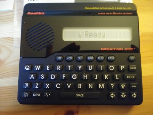 Franklin Speaking Ace (ACE-200) PRONOUNCING SPELLING ACE w/ BOX, Manual