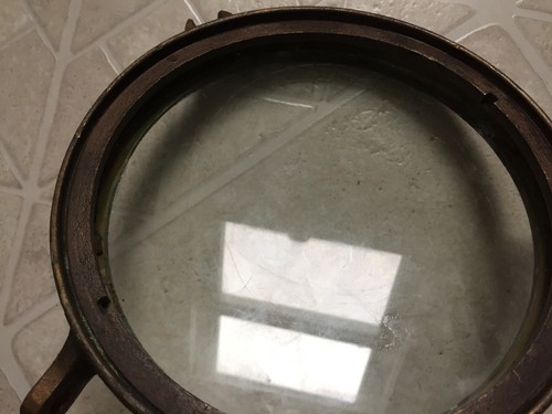Vintage Round Brass Porthole 8” With glass