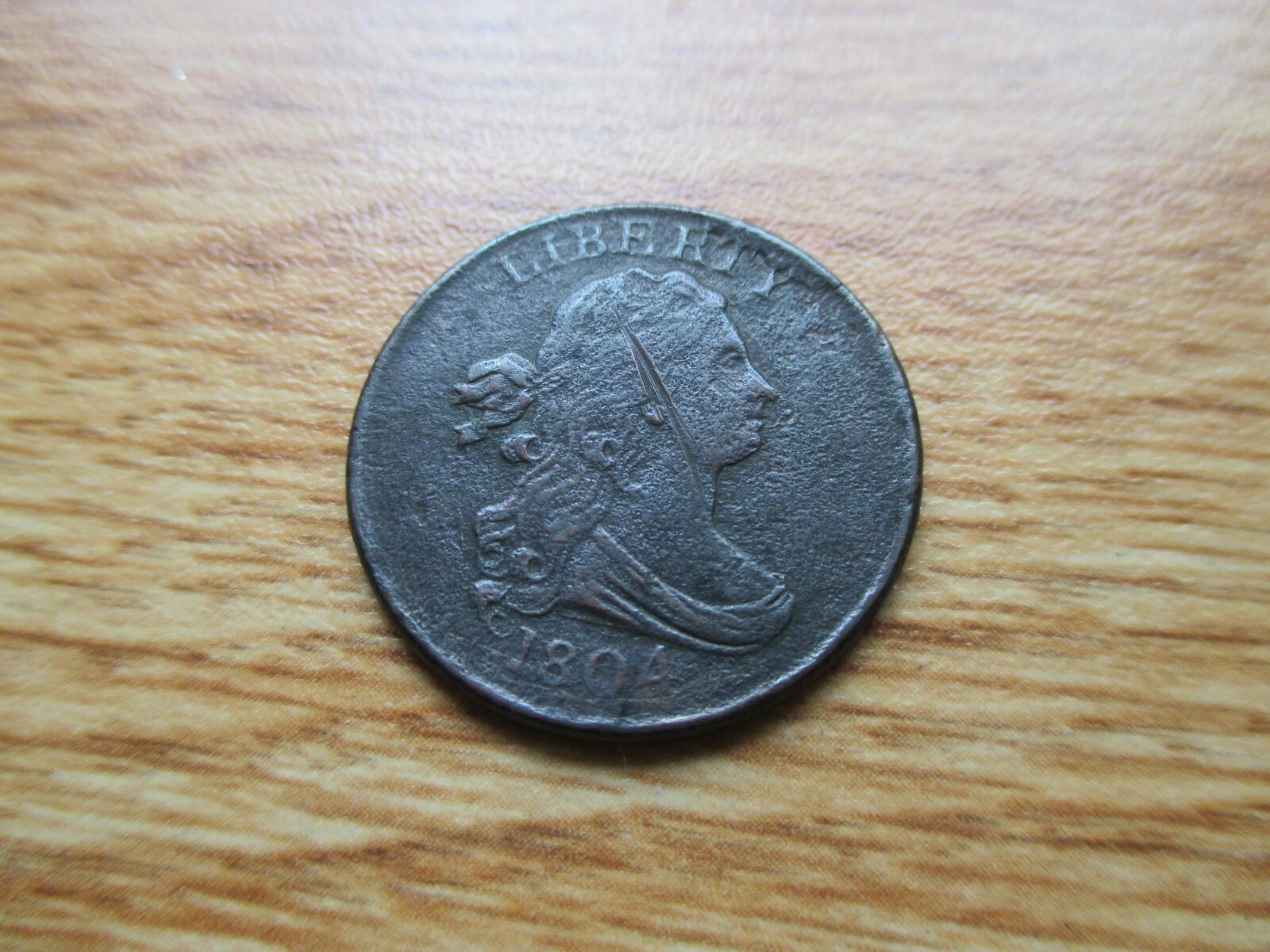 1804  DRAPED BUST HALF CENT   #427.
