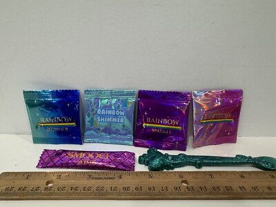 Poopsie Surprise Rainbow Shimmer Sparkle Slime Pouf Kit Refills & Spoon