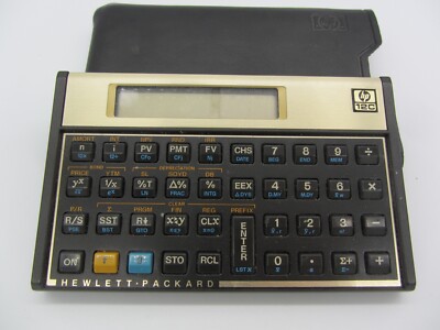 Vintage HP 12C Financial Calculator W/Original Cover Made in USA Nice Condition
