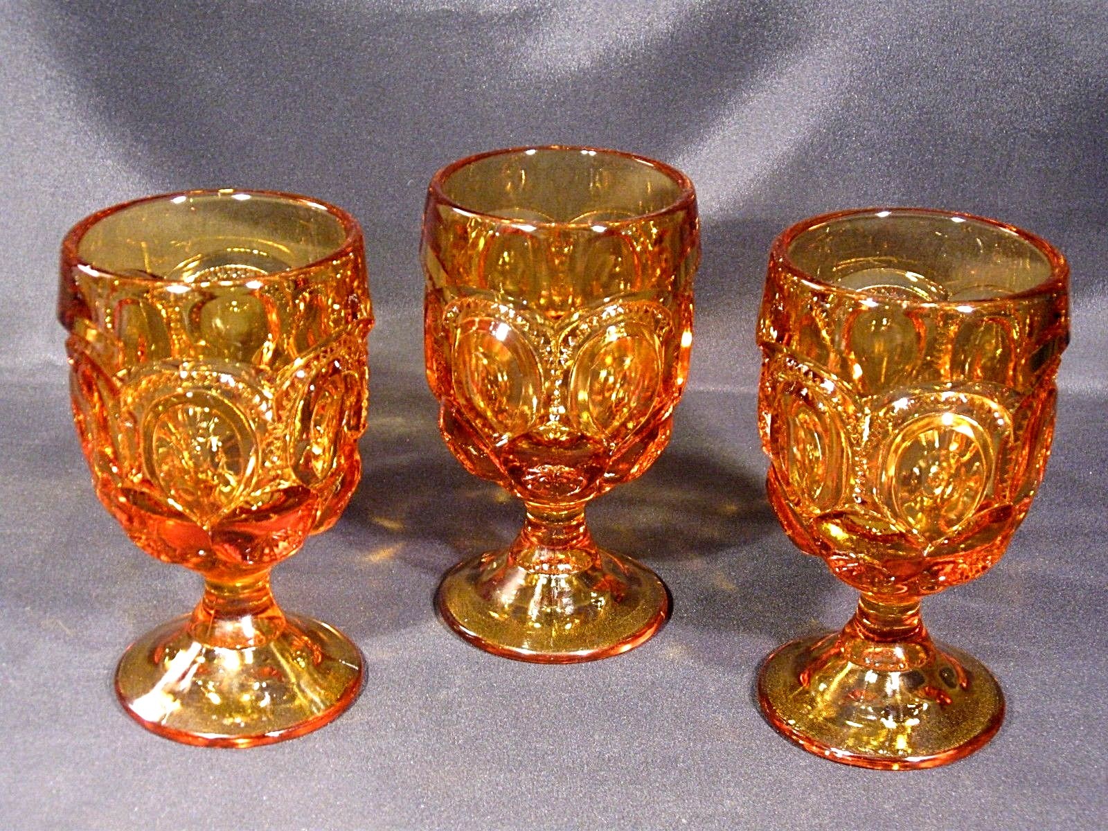 Moon and Stars Goblets Amber Set of 3 | eBay