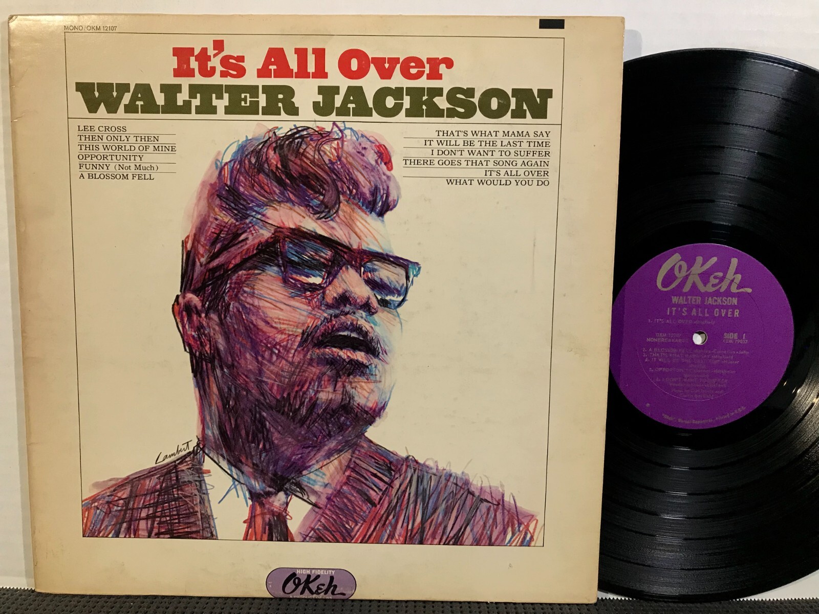 WALTER JACKSON It's All Over LP OKEH OKM 12107 MONO 1965