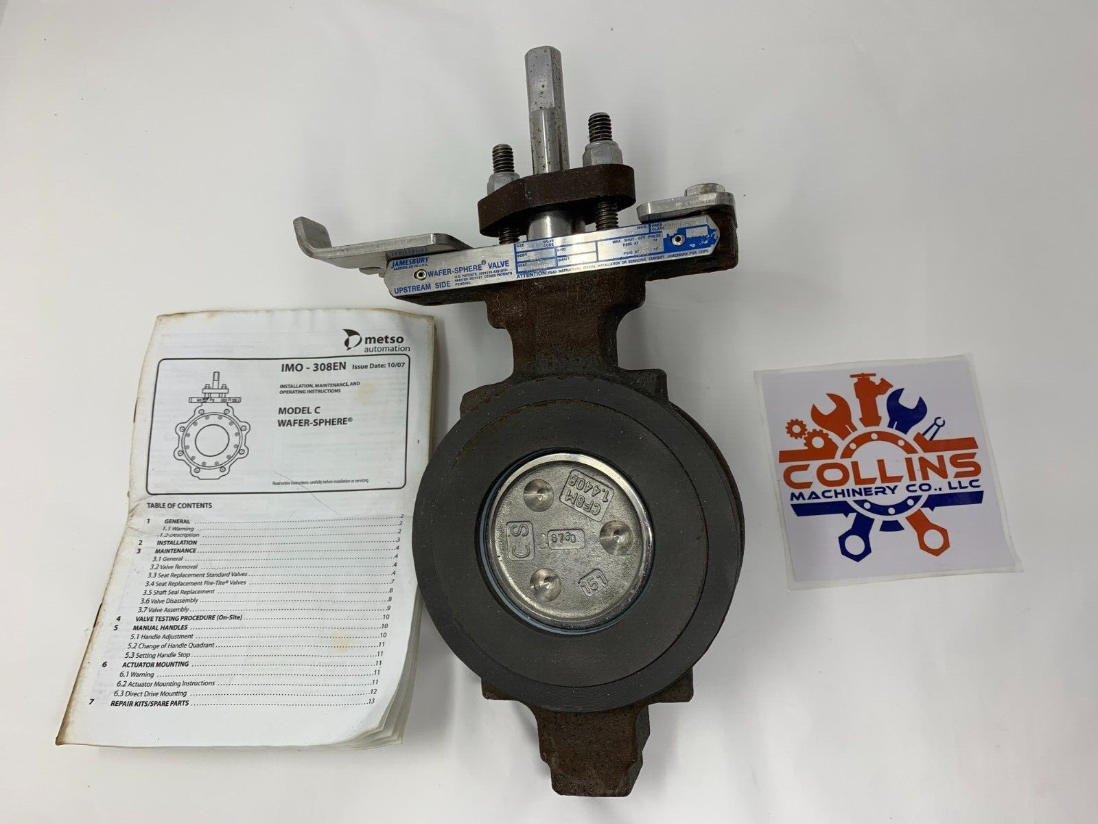 Jamesbury Metso 815W1122HX Model C Wafer-Sphere Butterfly