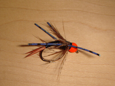 FLY FISHING FLIES - Blue HOT-HEAD JUMBO JOHN STONE NYMPH size #6 (6 pcs.)