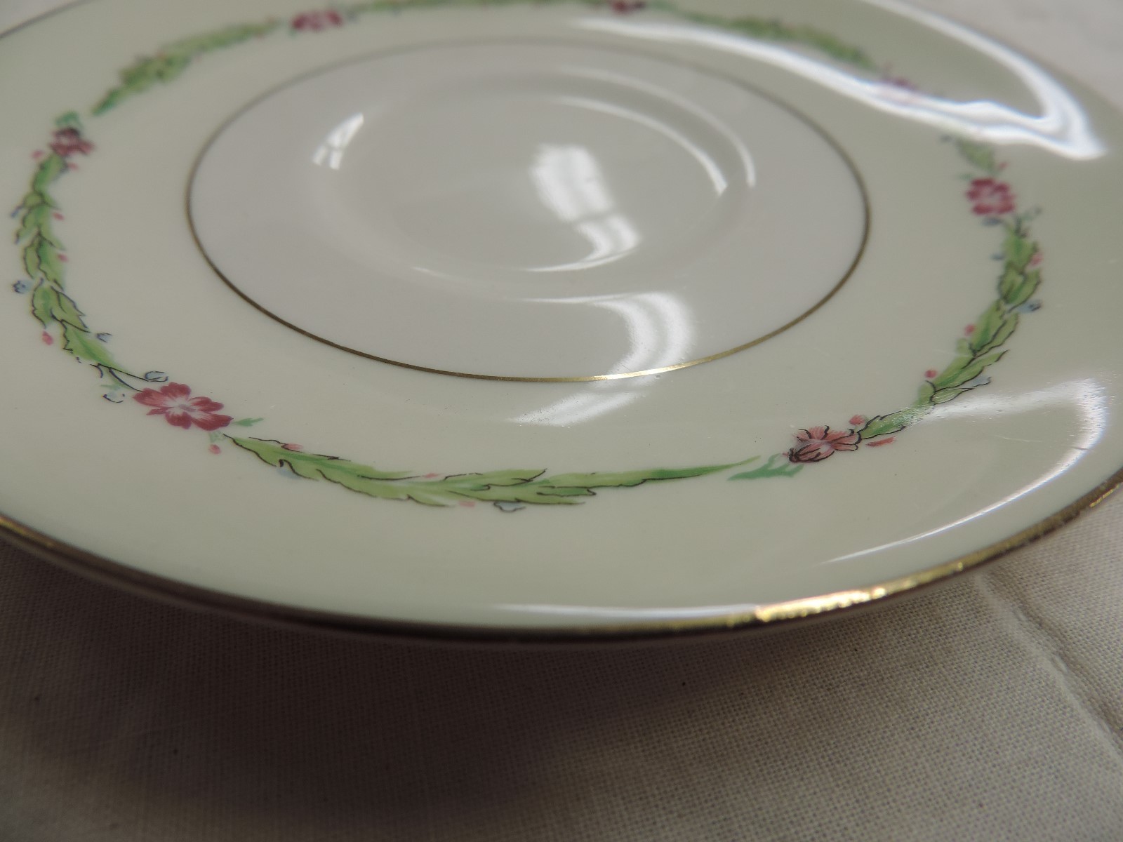 Four Saucers Theodore Haviland New York Garden Flower pattern