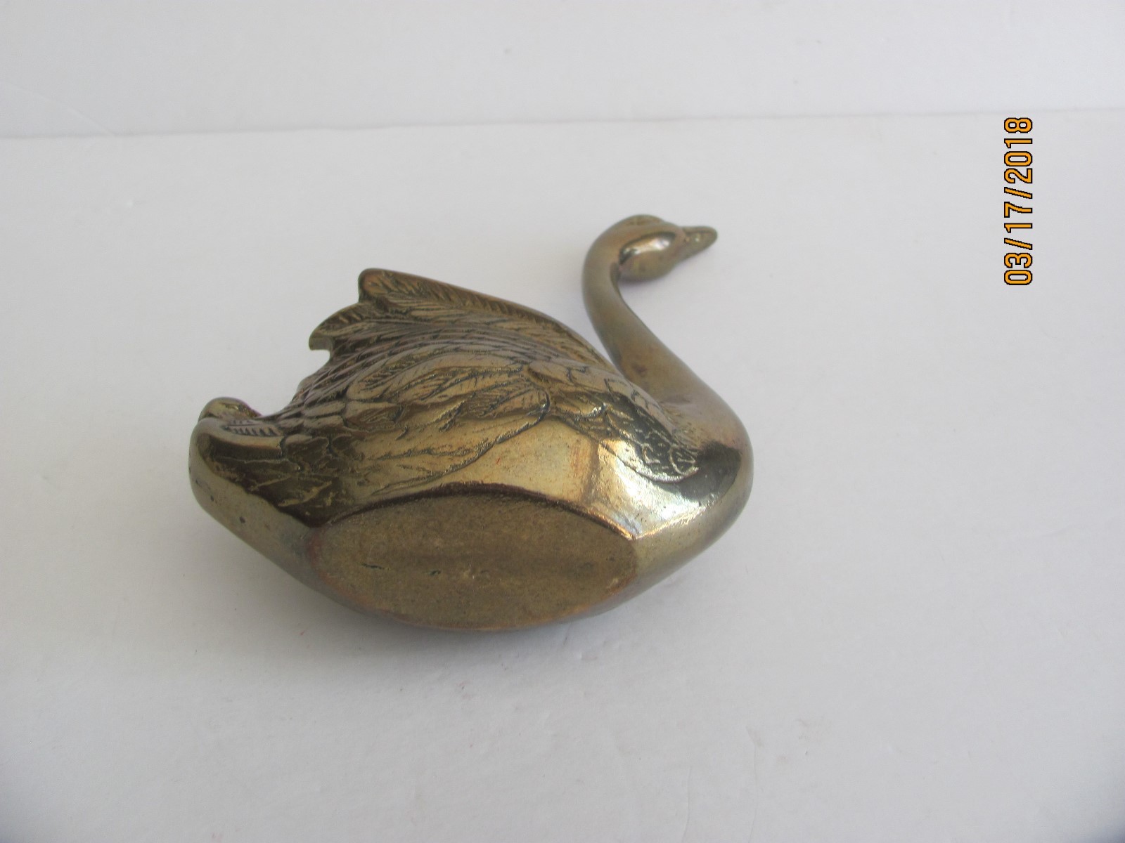 Vintage Brass Swan Planter Republic Of China