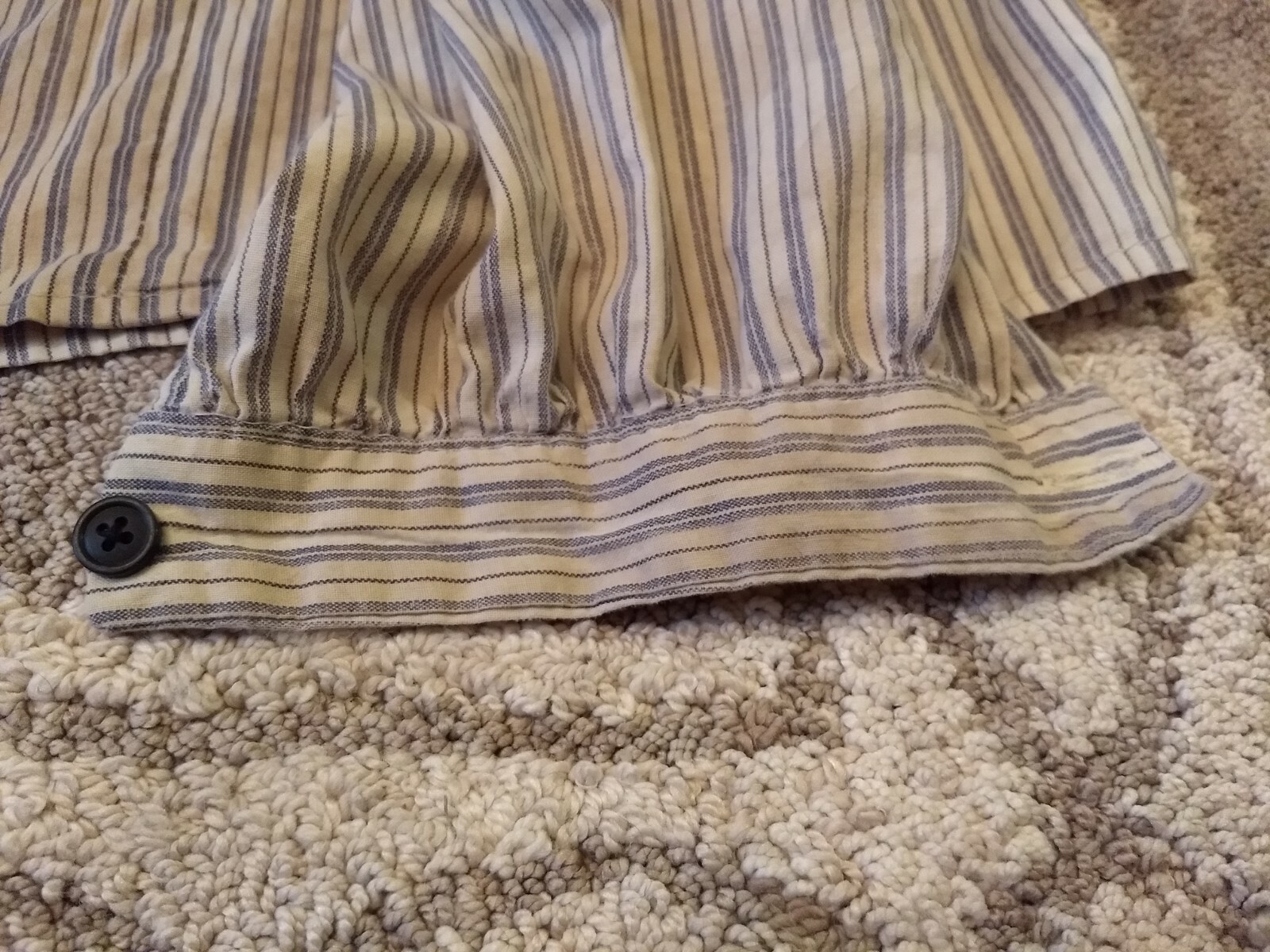 Original Style Boy's (1860's) Civil War Striped shirt, metal neck button