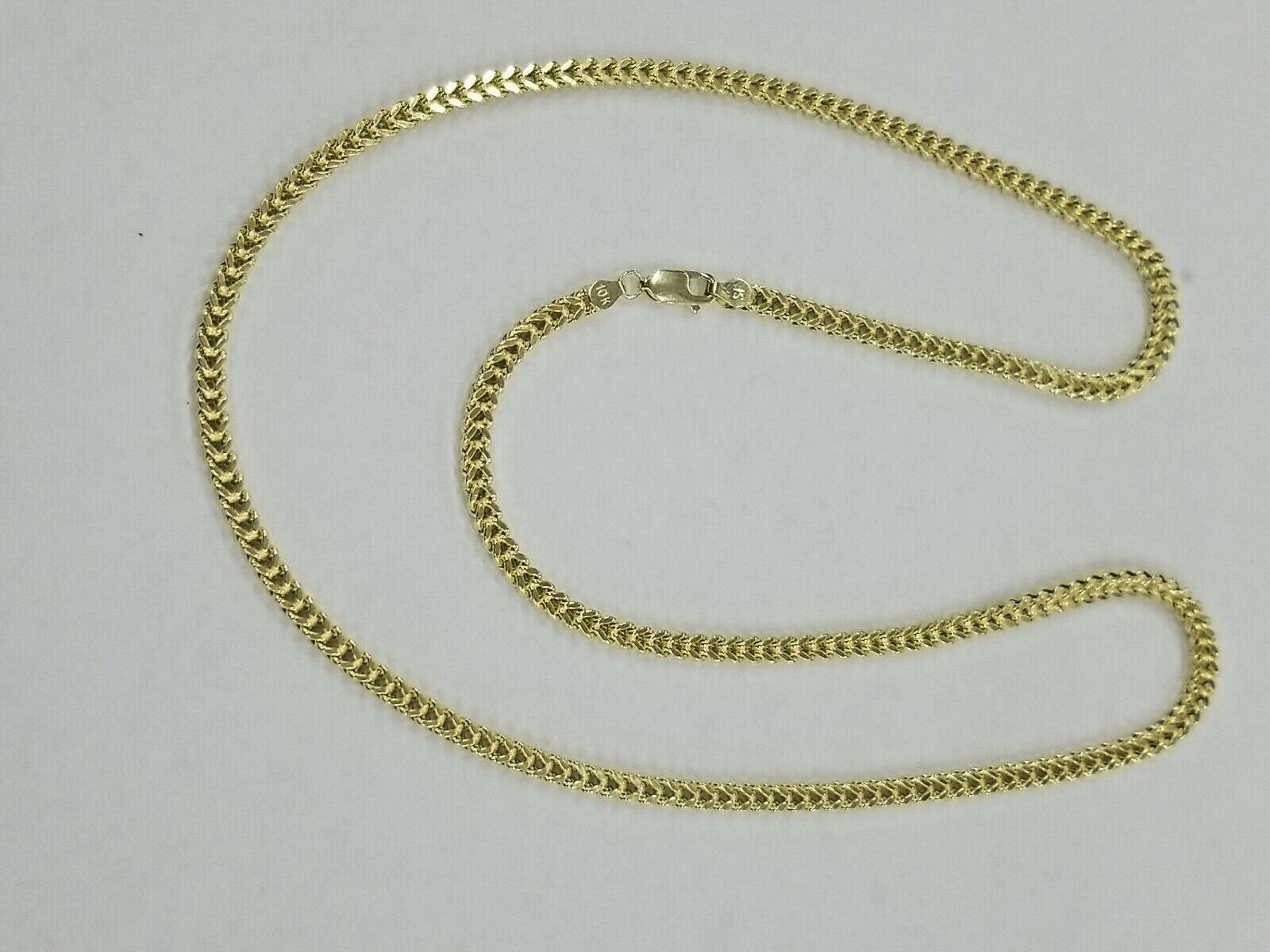 Pre-owned Captain Bling 10kt Franco Yellow Gold Necklace - Premium Diamond Cut, Brand New, Real Gold