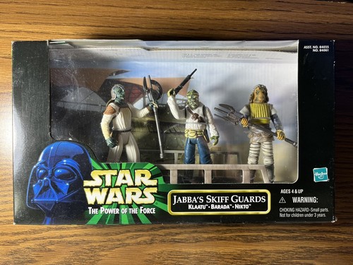 特撮 Star Wars 1998 The Power of The Force 3-Pack Movie Scene 4 Inch Tall Action Figure Set - Jabba&#39;s Skiff Guards with $_12.JPG?set_id=880000500F