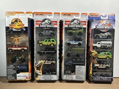 Matchbox Jurassic World 5 Pack Collection 4 Variations HTF