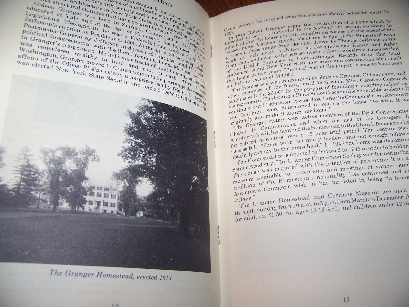 1982 GLIMPSES OF CANANDAIGUA LAKE NY HISTORY BOOK ONTARIO COUNTY HISTORICAL