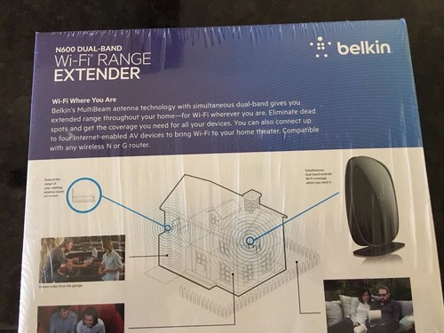 Belkin N600 Dual Band Wi-Fi Range Extender Brand New