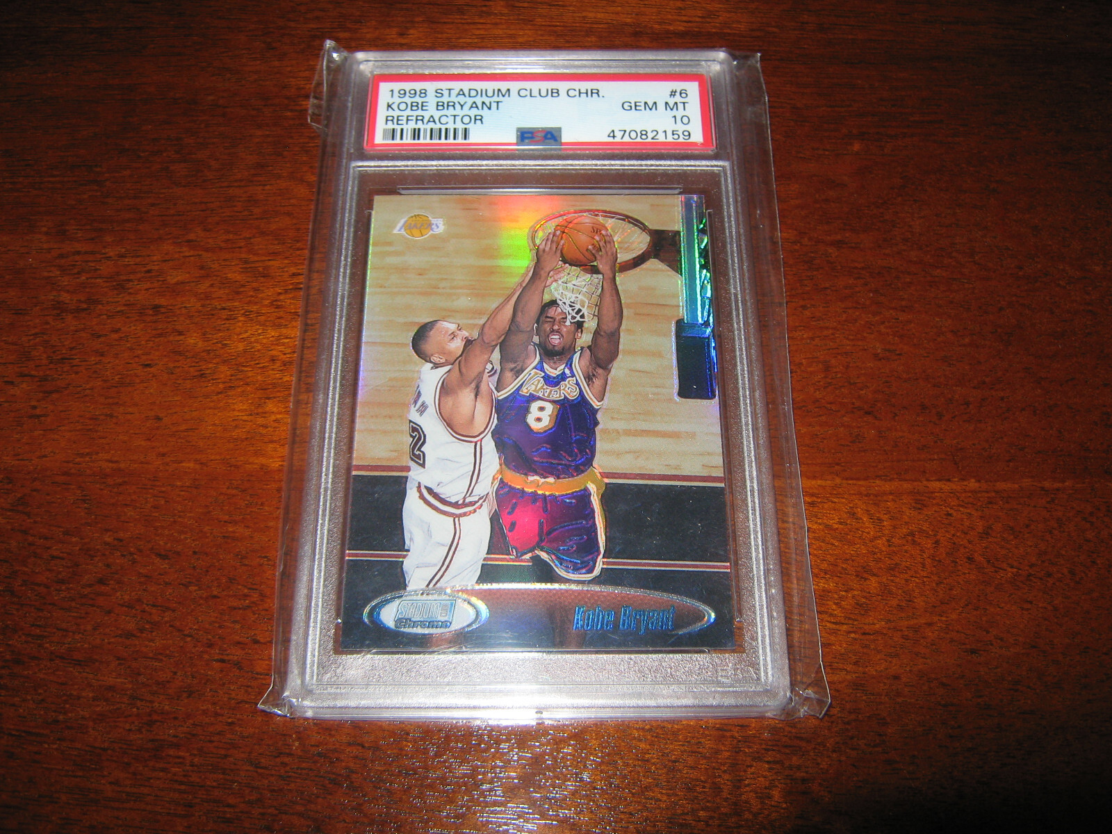 1998 TOPPS STADIUM CLUB CHROME REFRACTOR KOBE BRYANT #6 PSA 1998 TOPPS STADIUM CLUB CHROME REFRACTOR KOBE BRYANT #6 PSA