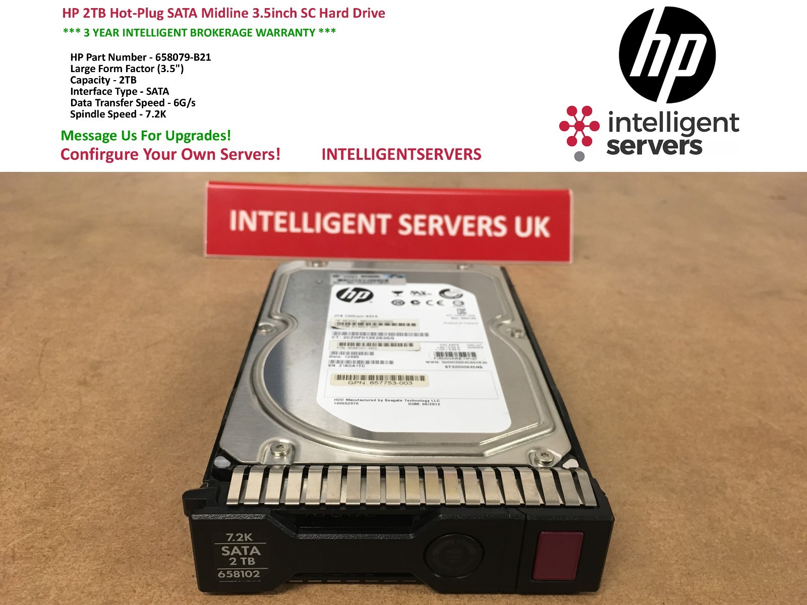 B21 001 Hpe 2tb 6g Sata 7 2k Lff 3 5 Sc Mdl Hdd Internal Hard Disk Drives Computers Tablets Network Hardware