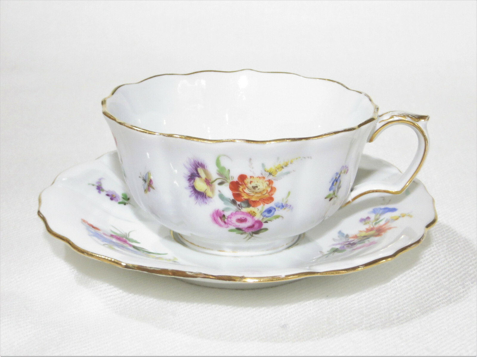 Antique Meissen Porcelain Teacup & Saucer Set | eBay