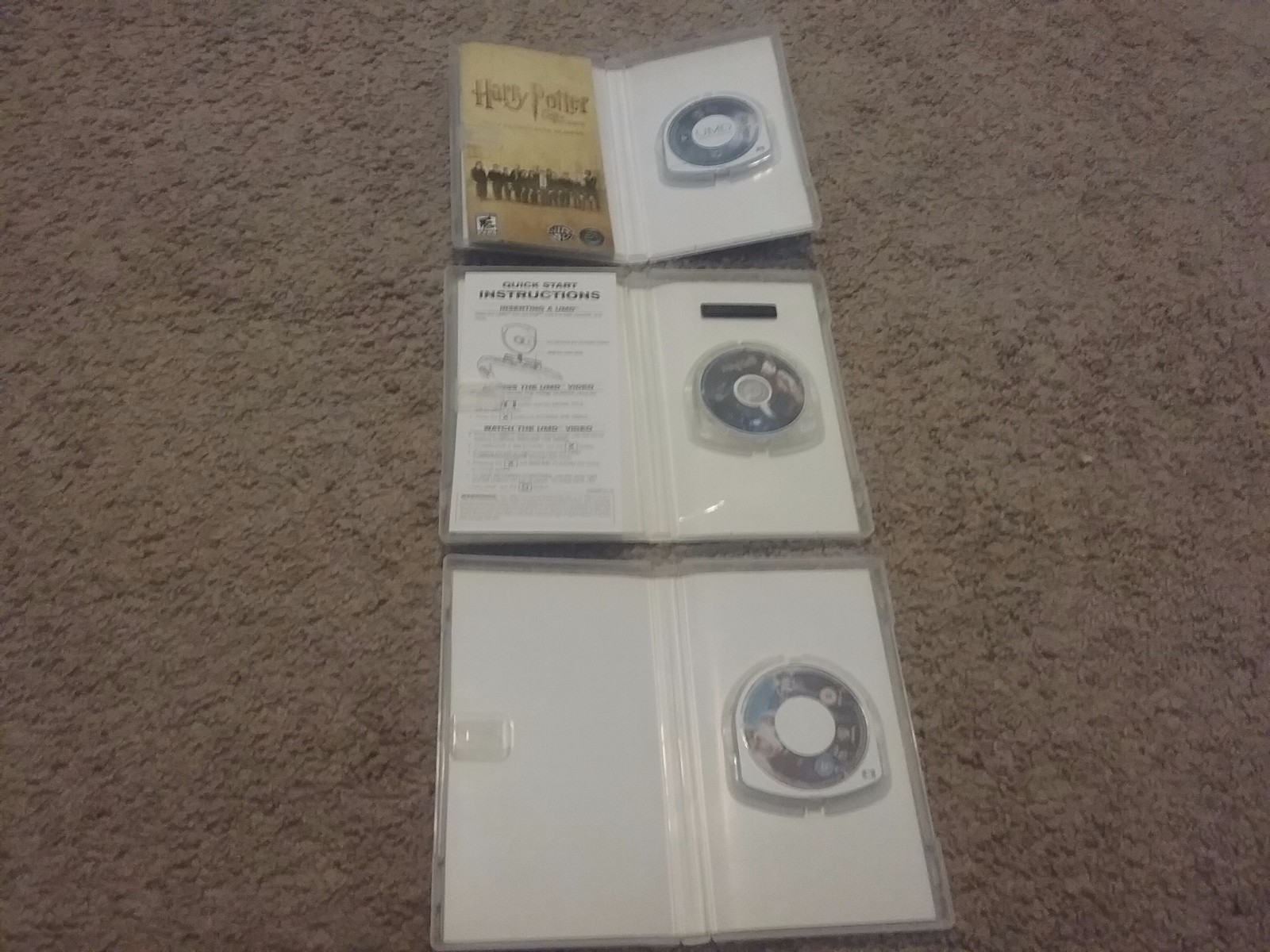 Harry Potter and the Sorcerers Stone,Half blood Prince umd, Order of Pheonix gam