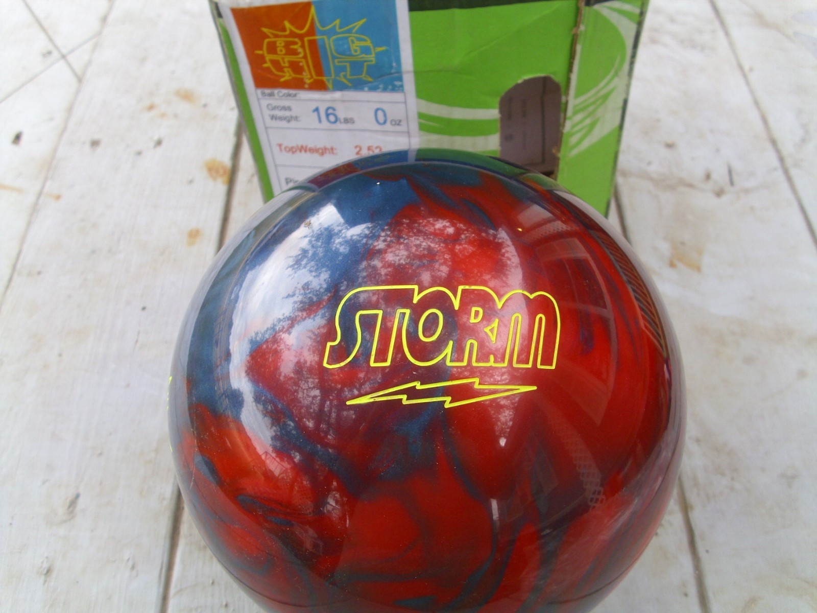 UNDRILLED NIB VINTAGE STORM BIG HIT 16lb. Modified 4-piece Reactive Pearl Resin