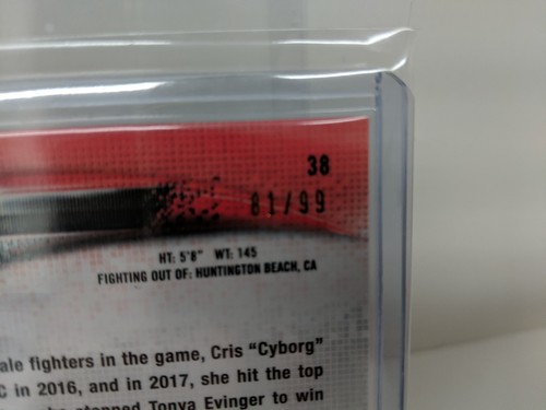 Cris Justino UFC Topps Chrome 2018 Green Refractor 81/99 MMA Cyborg