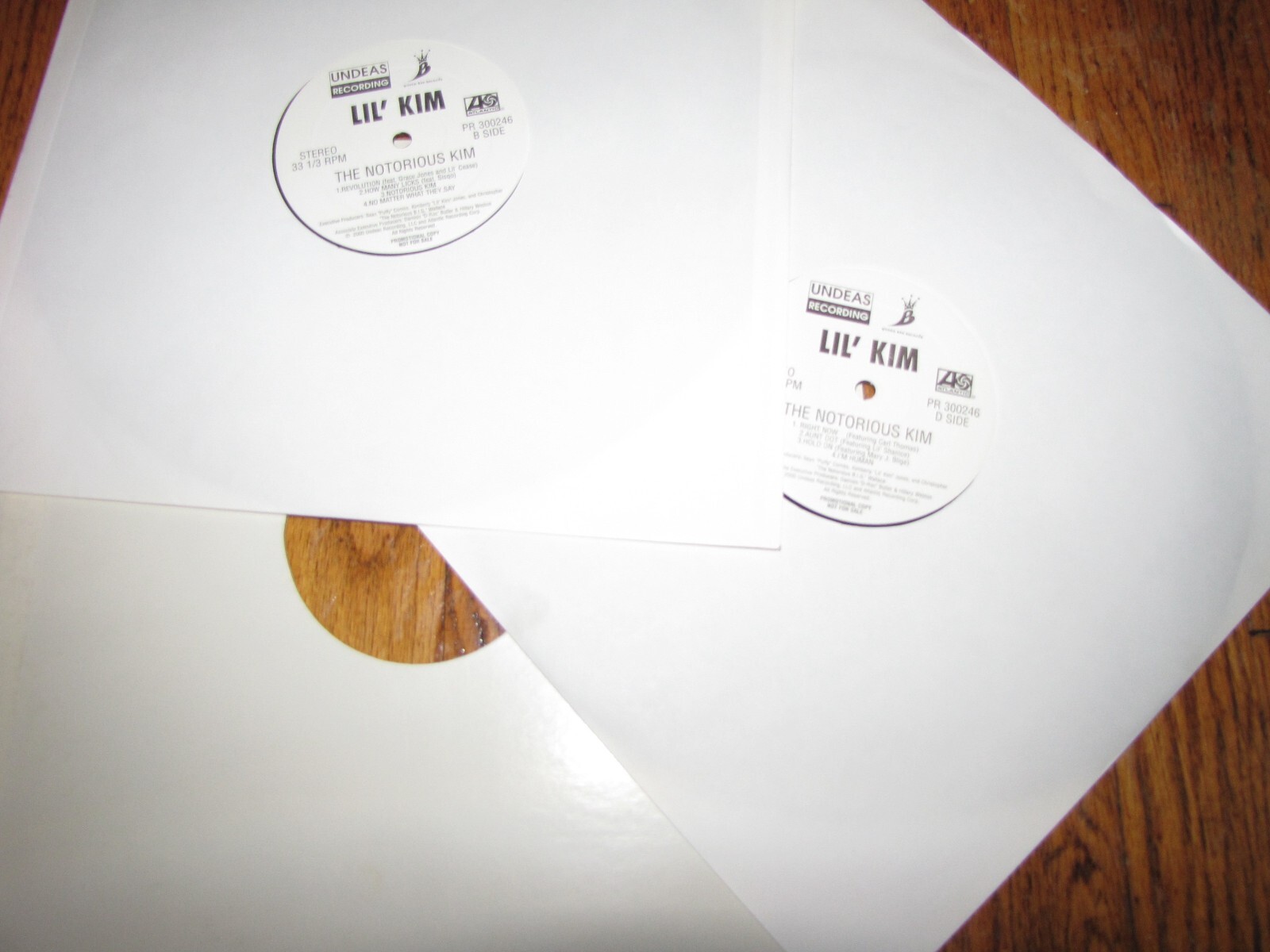 LIL' KIM - THE NOTORIOUS KIM - WHTE LABEL PROMO SINGLE 2X LP